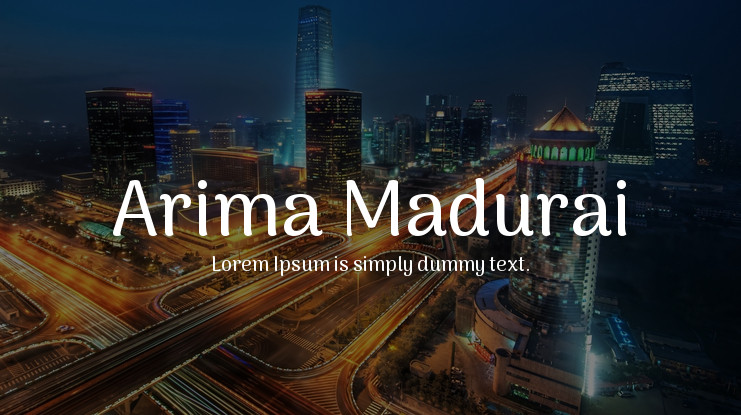 Przykład czcionki Arima Madurai