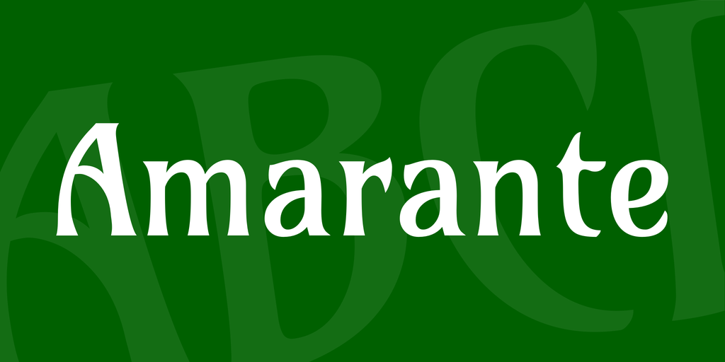 Przykład czcionki Amarante