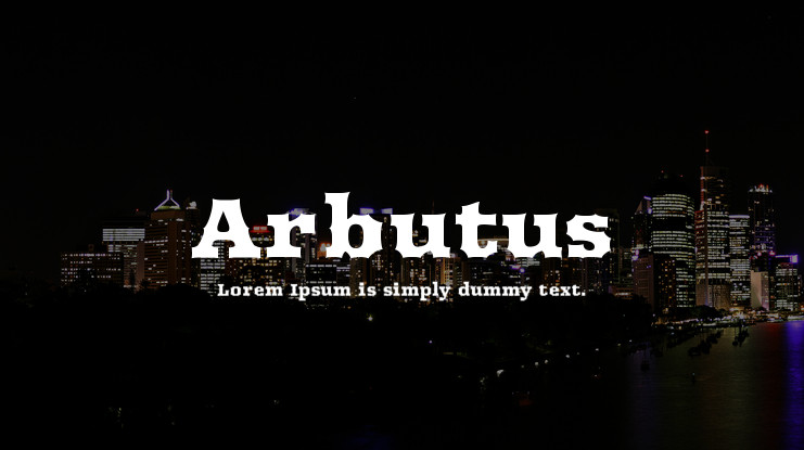 Przykład czcionki Arbutus