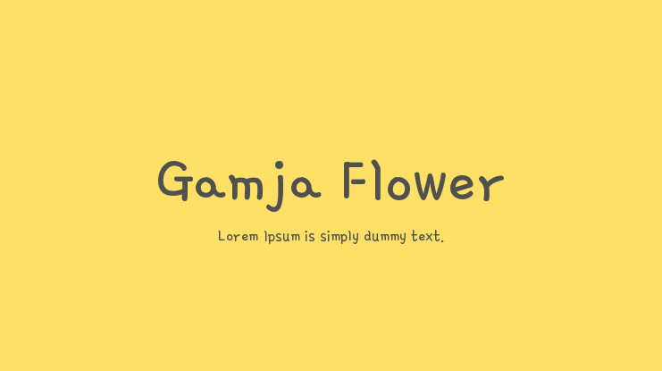 Przykład czcionki Gamja Flower