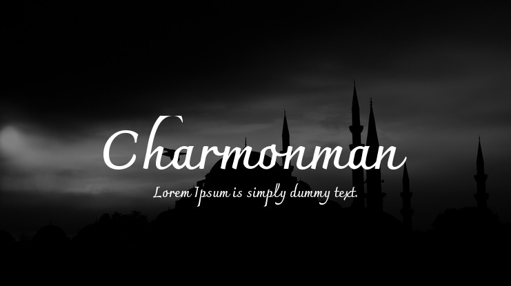 Przykład czcionki Charmonman
