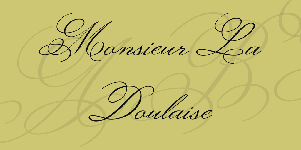 Przykład czcionki Monsieur La Doulaise
