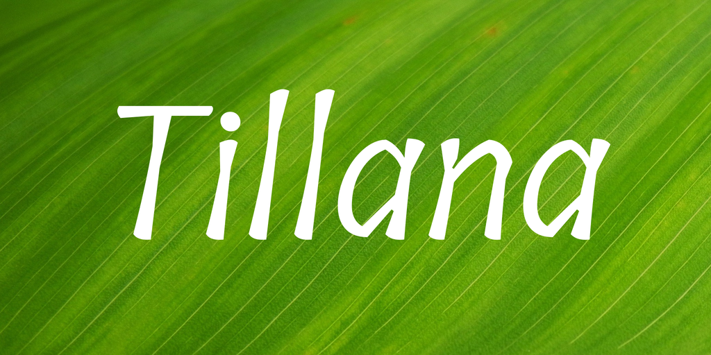 Przykład czcionki Tillana