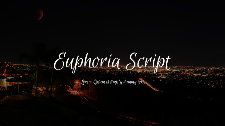 Przykład czcionki Euphoria Script