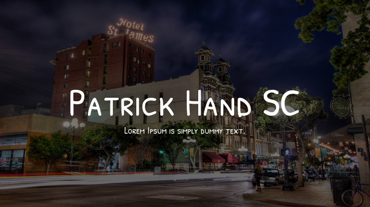 Przykład czcionki Patrick Hand SC