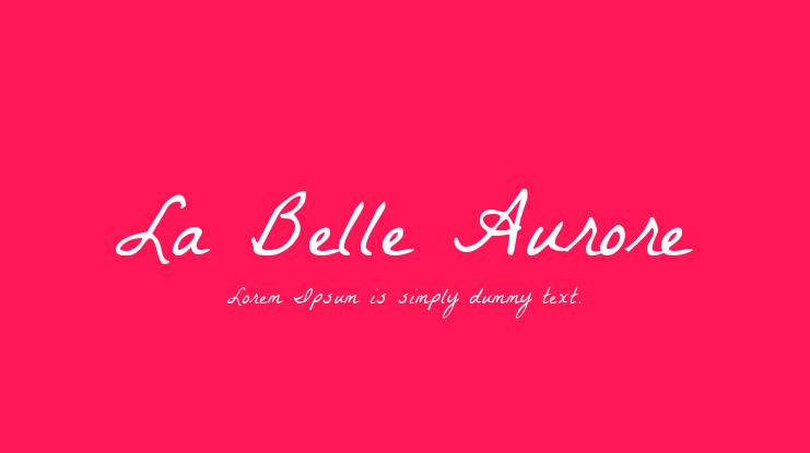 Przykład czcionki La Belle Aurore