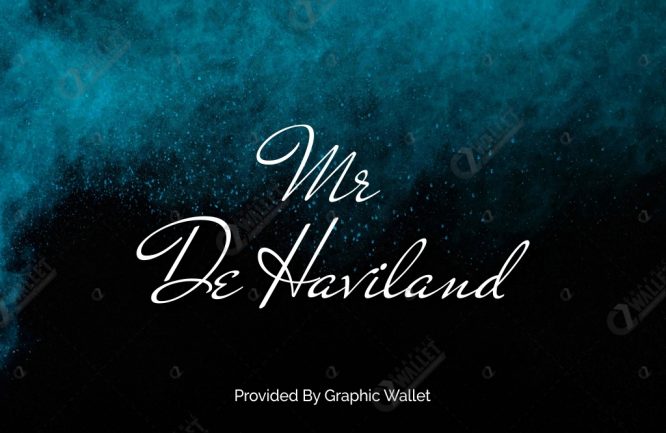 Przykład czcionki Mr De Haviland