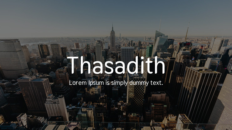 Przykład czcionki Thasadith Regular