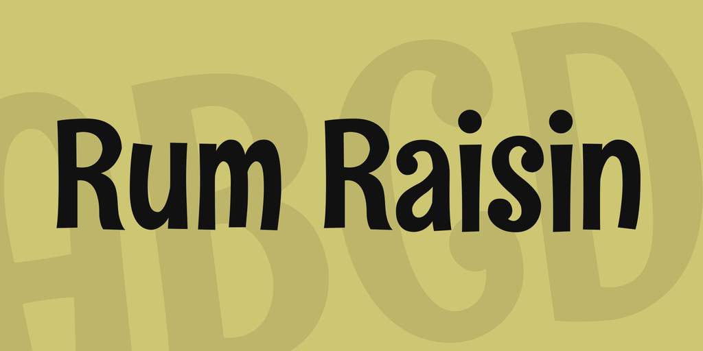 Przykład czcionki Rum Raisin