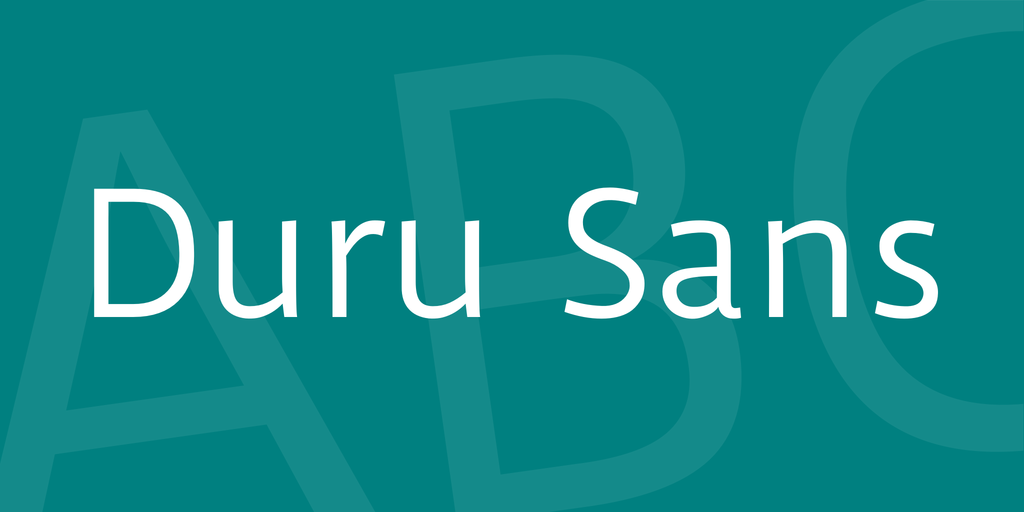 Przykład czcionki Duru Sans