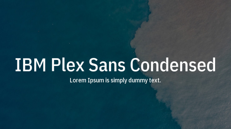 Przykład czcionki IBM Plex Sans Condensed