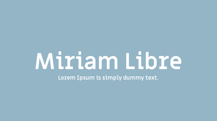 Przykład czcionki Miriam Libre Bold