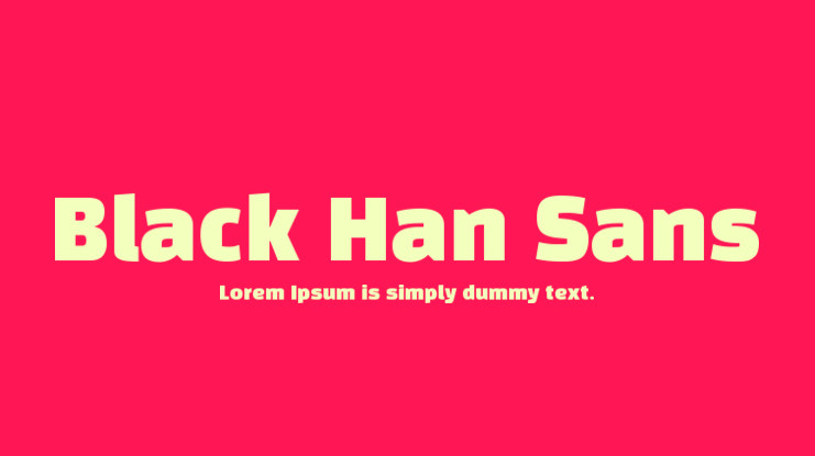 Przykład czcionki Black Han Sans
