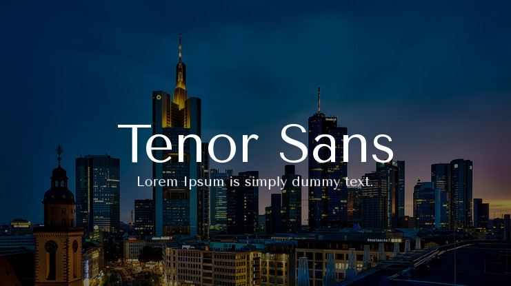 Przykład czcionki Tenor Sans