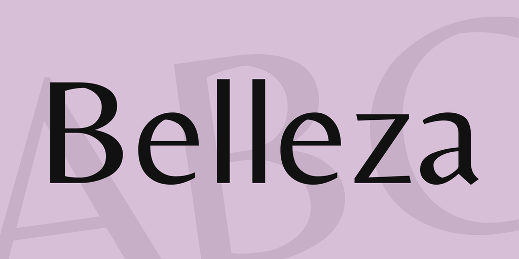 Przykład czcionki Belleza