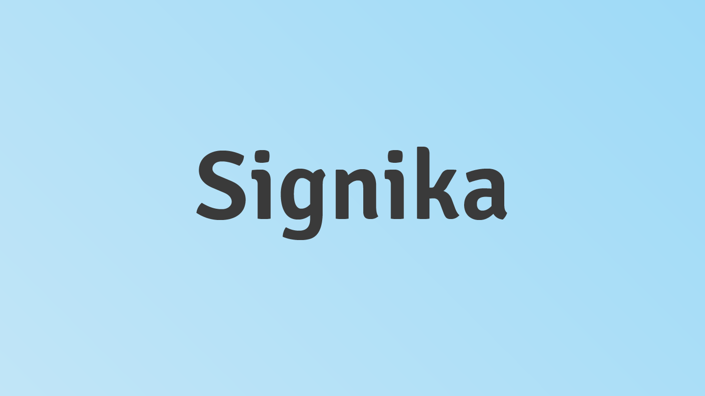Przykład czcionki Signika Light