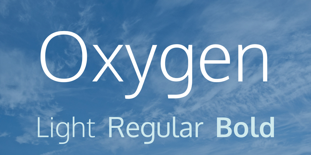 Przykład czcionki Oxygen