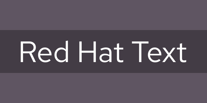 Przykład czcionki Red Hat Text Regular