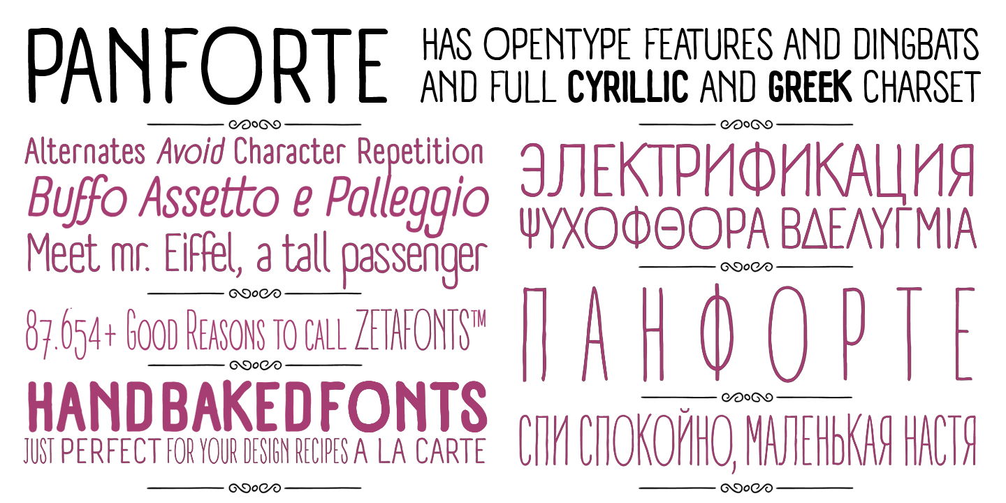 Przykład czcionki Panforte Pro Bold Italic 