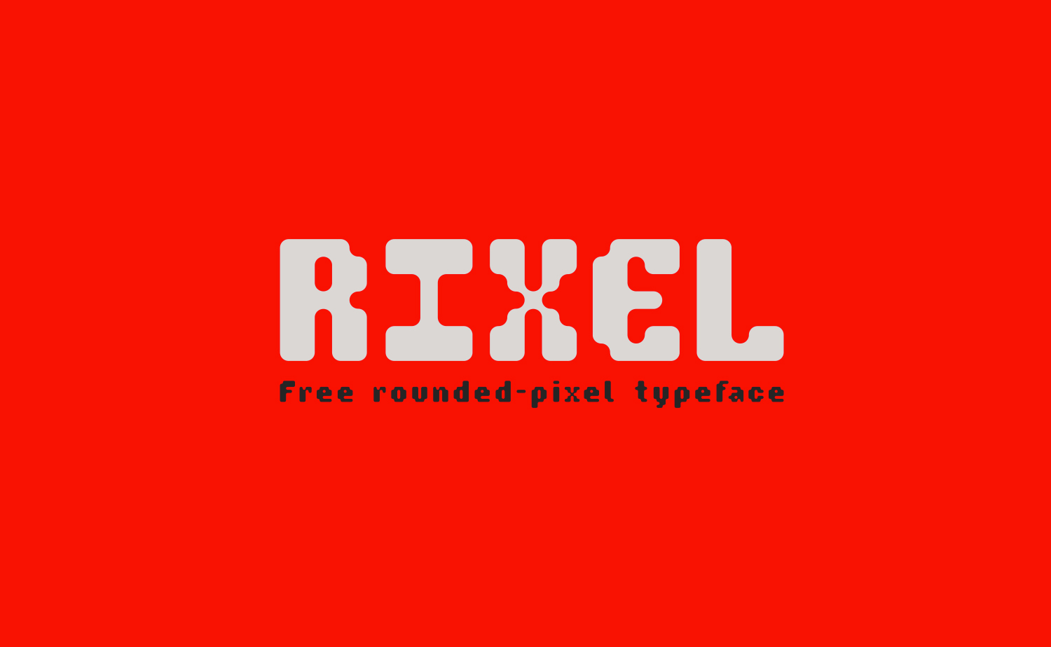 Przykład czcionki Rixel Regular