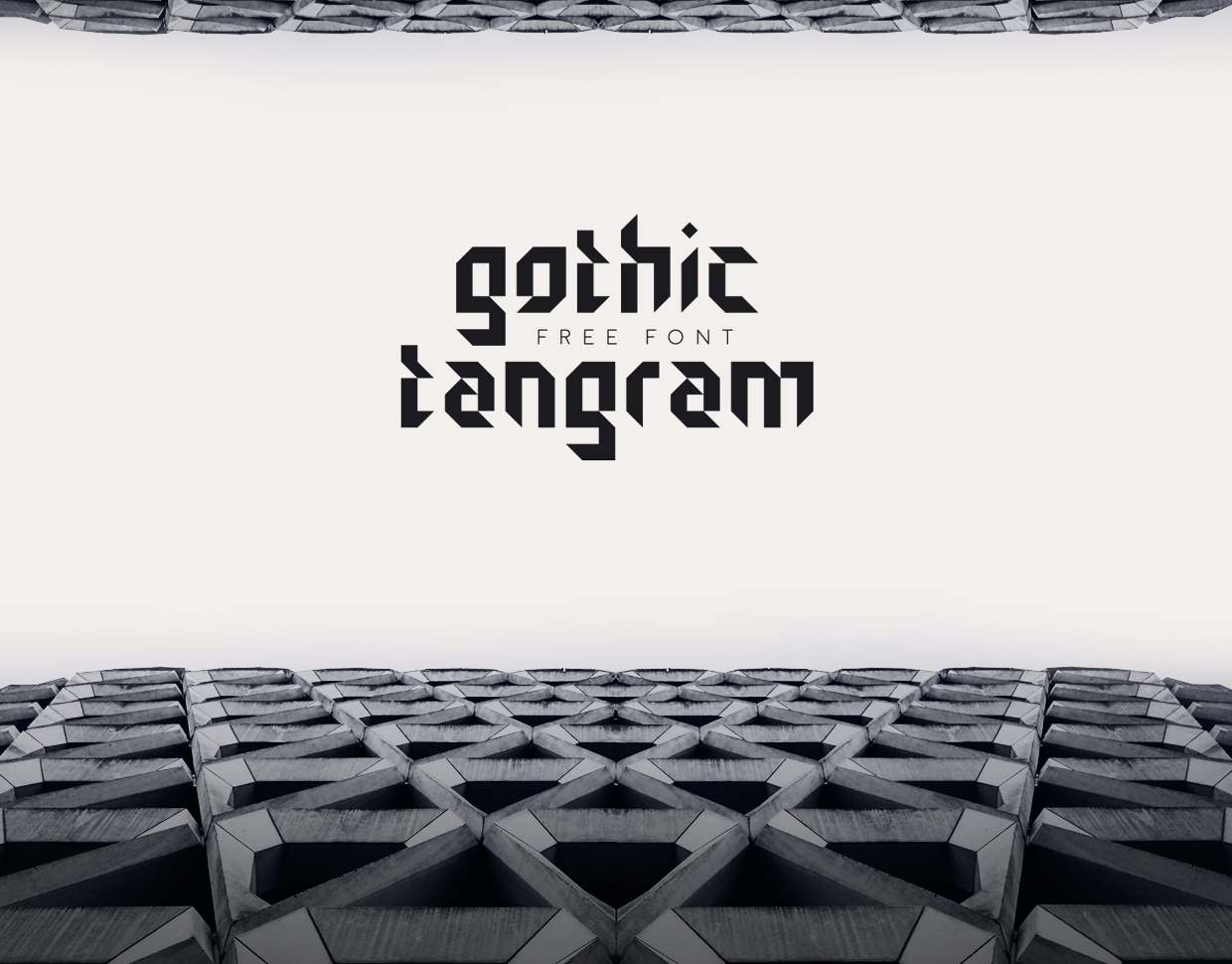 Przykład czcionki Gothic Tangram