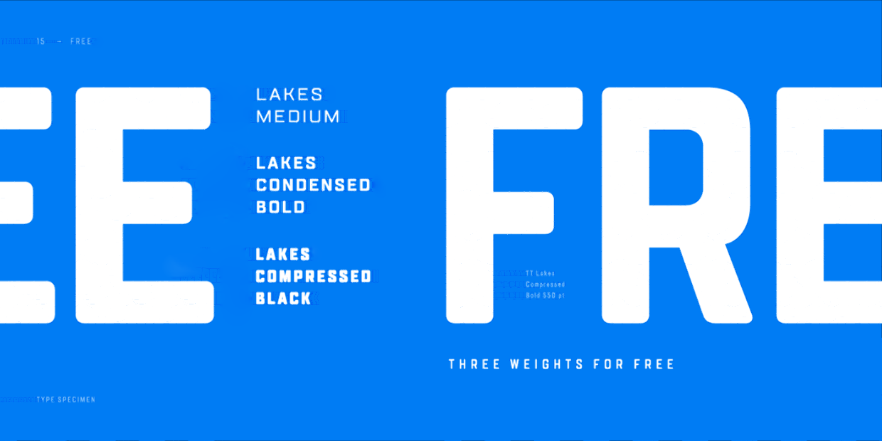 Przykład czcionki TT Lakes Bold