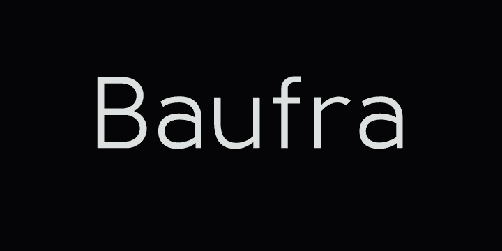 Przykład czcionki Baufra