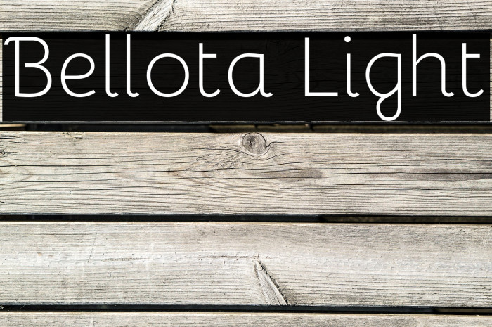Przykład czcionki Bellota Light Italic