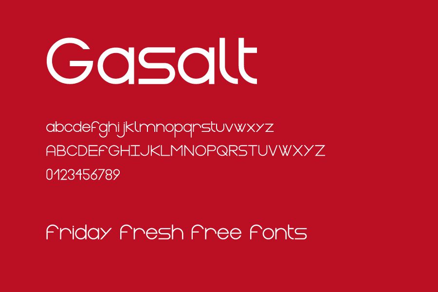Przykład czcionki Gasalt Regular