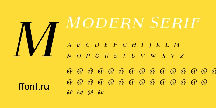 Przykład czcionki Modern Serif Italic