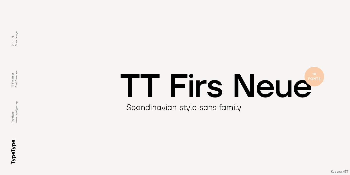 Przykład czcionki TT Firs Neue Medium