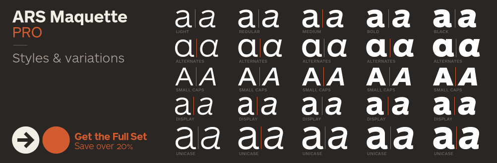 Przykład czcionki ARS Maquette Pro Light Italic