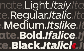 Przykład czcionki ARS Maquette Pro Italic
