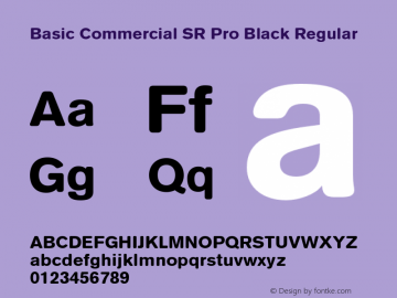 Przykład czcionki Basic Commercial Soft Rounded Pro Bold