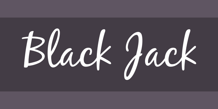 Przykład czcionki Black Jack Regular