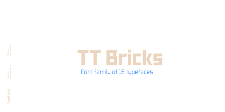 Przykład czcionki TT Bricks Hairline Italic