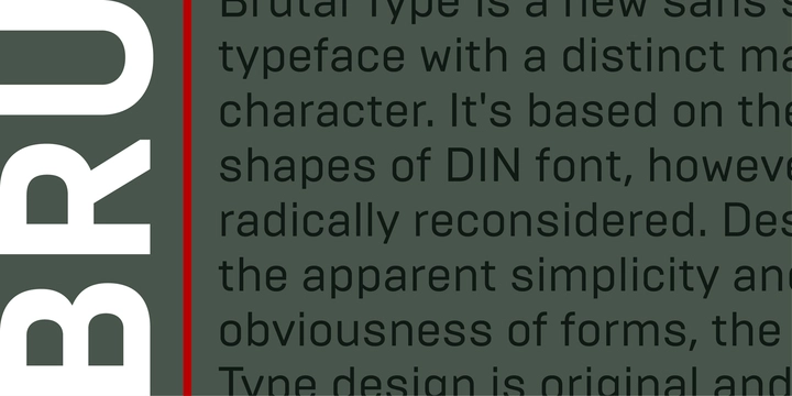 Przykład czcionki Brutal Type Bold