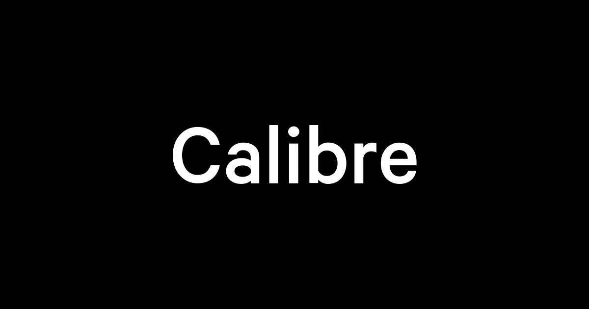 Przykład czcionki Calibre Black Italic