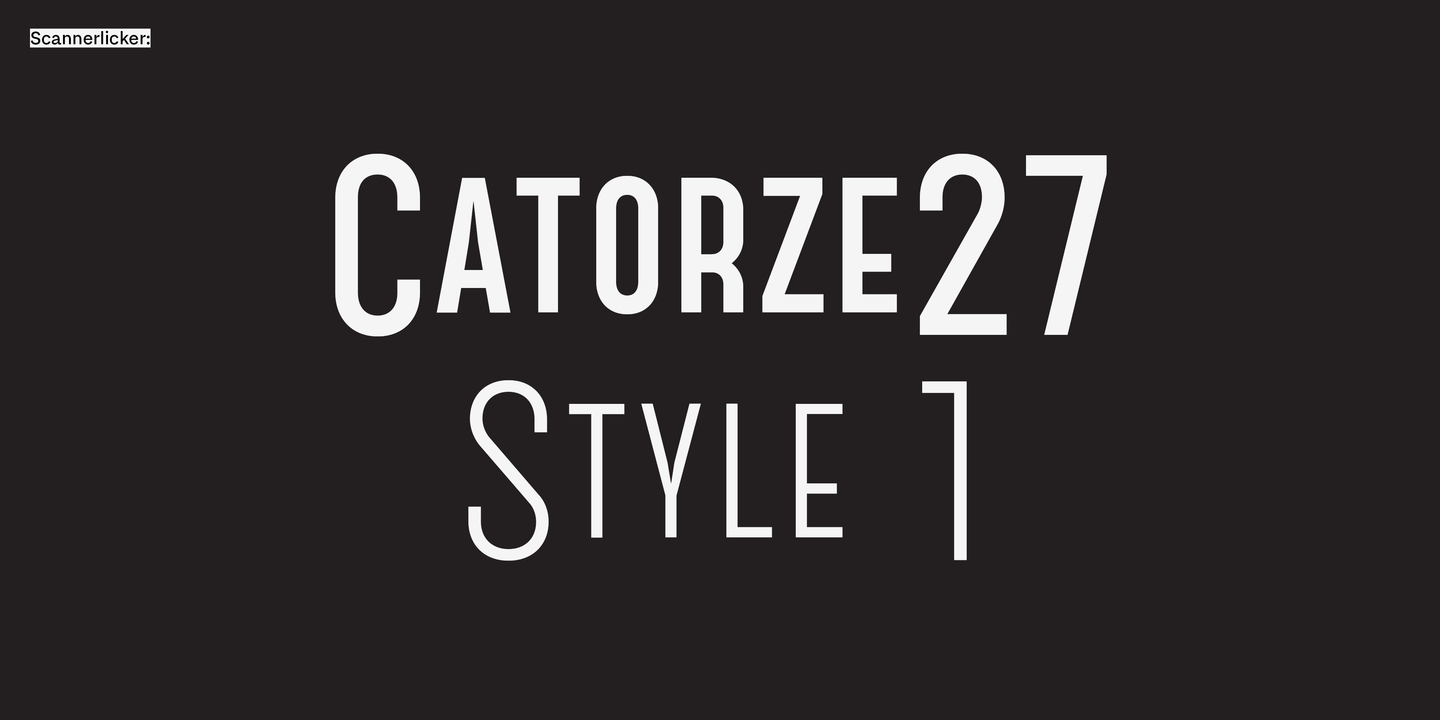 Przykład czcionki Catorze27 Style1