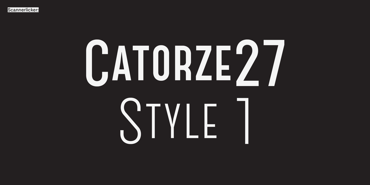 Przykład czcionki Catorze27 Style1 Light