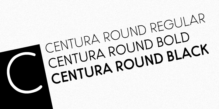Przykład czcionki Centura Round Regular