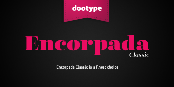 Przykład czcionki Encorpada Classic
