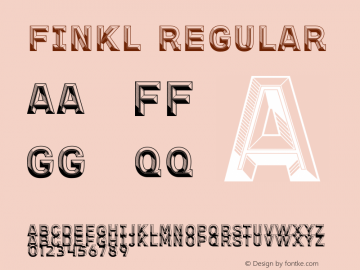 Przykład czcionki Finkl Reverse