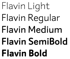 Przykład czcionki Flavin Regular