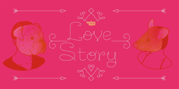Przykład czcionki Love Story Regular