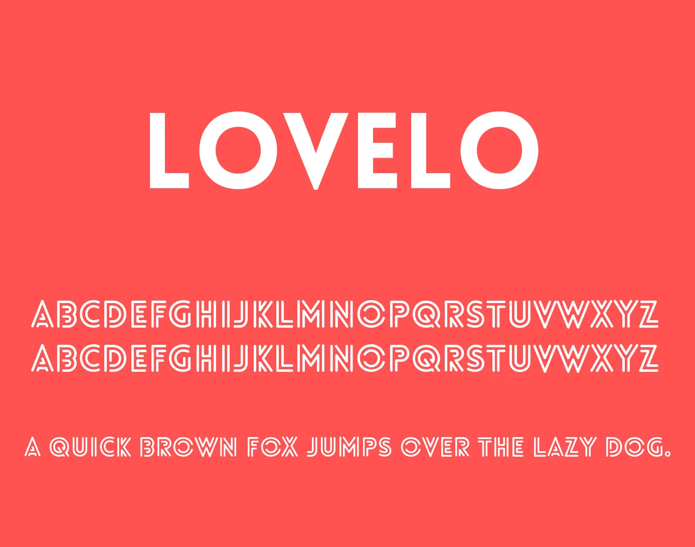 Przykład czcionki Lovelo