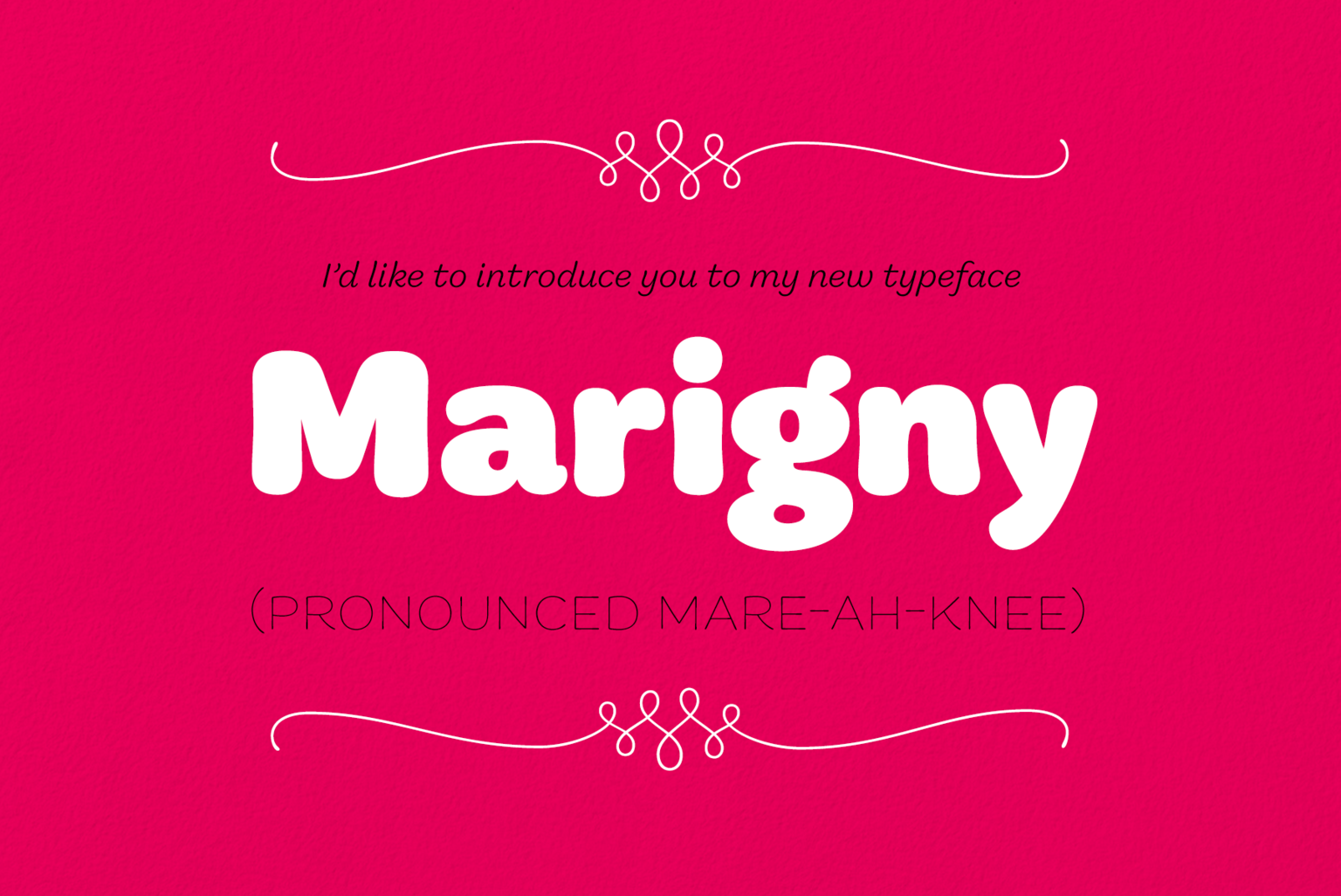 Przykład czcionki Marigny Bold Italic