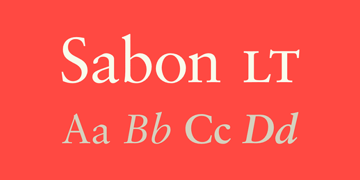 Przykład czcionki Sabon Cyr