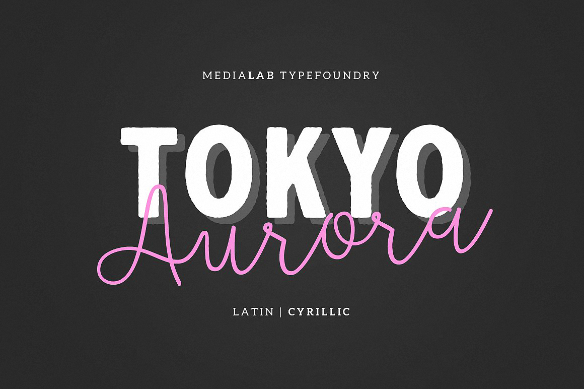 Przykład czcionki ML Tokyo Aurora Regular