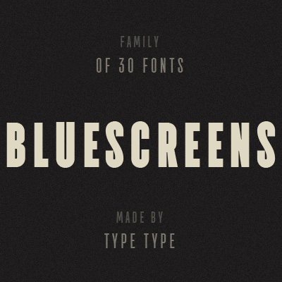 Przykład czcionki TT Bluescreens